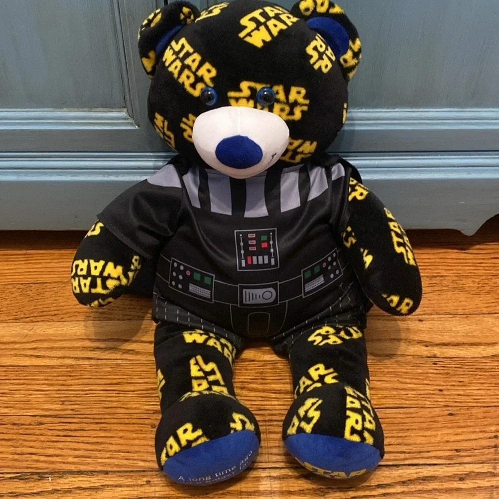 BUILD A BEAR Darth Vader Star Wars Logo Teddy Plush doll 17”